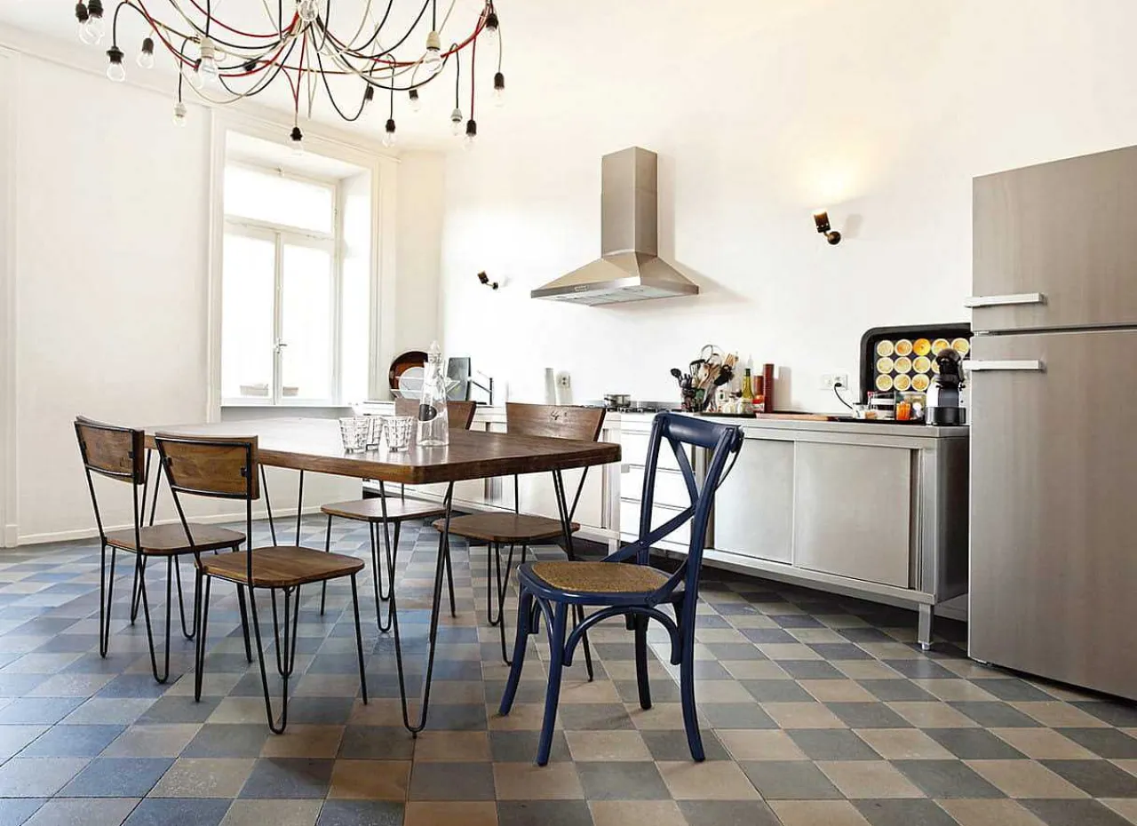 mutoni lifestyle Holzstuhl Cross Blau> Holzstühle