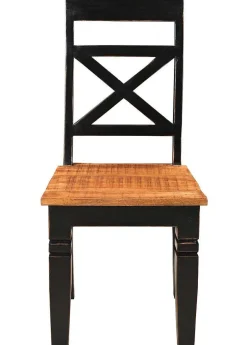 mutoni sweet home Holzstuhl Taverna Schwarz Honigfarbig (2Er-Set)> Holzstühle