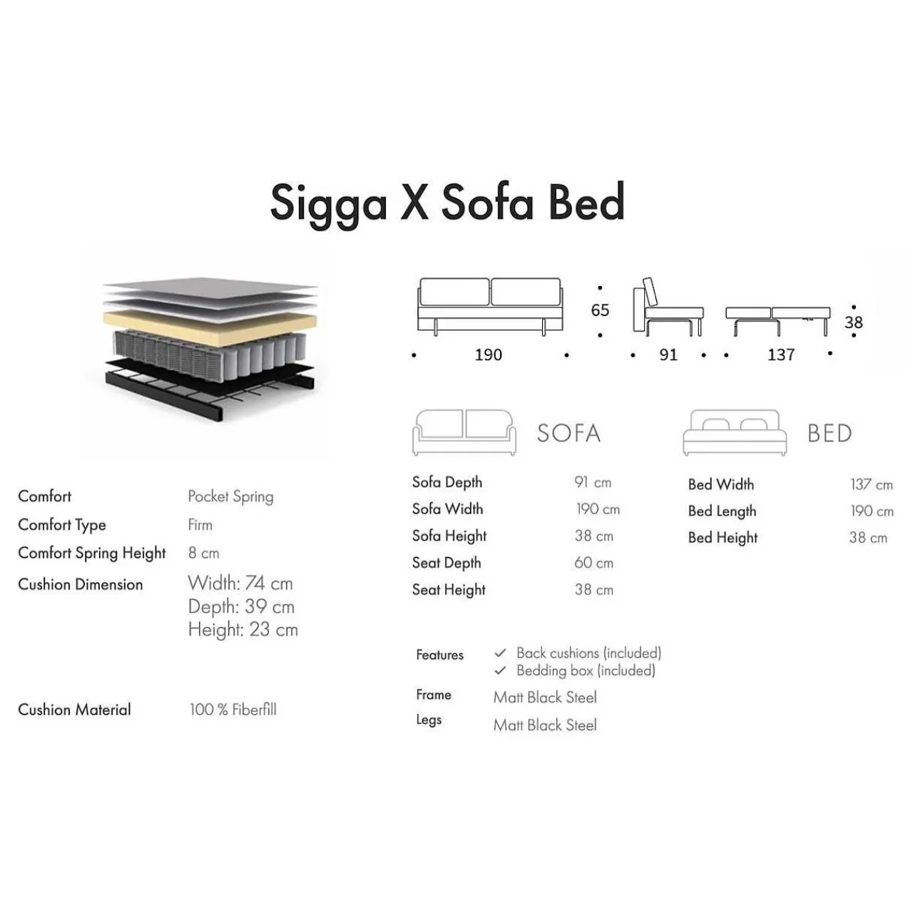 Innovation Living Innovation Bettsofa Sigga X> Bettsofas
