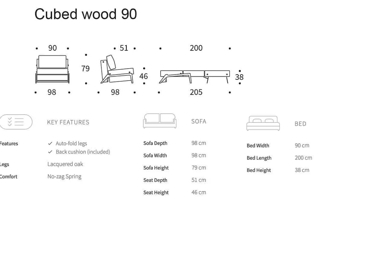 Innovation Living Innovation Sessel Cubed Wood> Schlafsessel