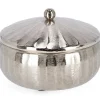 mutoni lifestyle Kerze Chisel Silber Rund 18> Kerzen