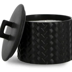 mutoni lifestyle Kerze Twine Mit Deckel Schwarz Rund 15> Kerzen