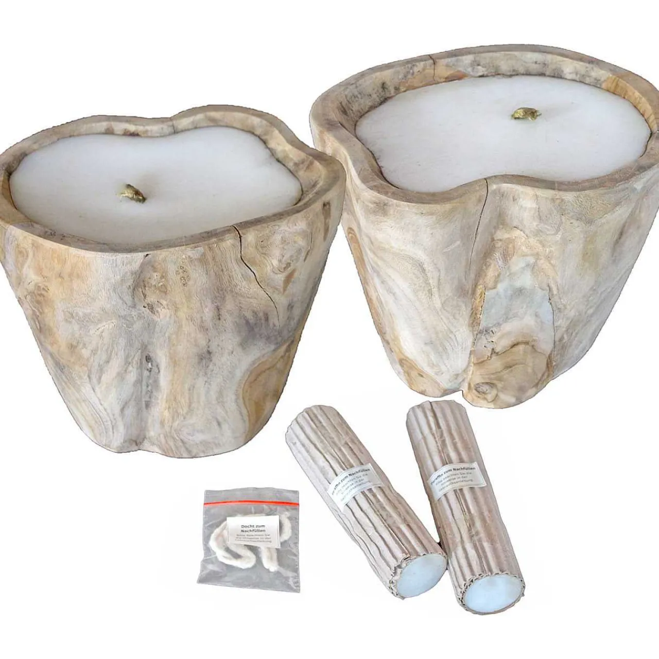 mutoni pleasure Kerze Verdania Teak Natur (4-Er Set)> Kerzen