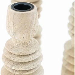 By-Boo Kerzenständer Totem Natur (3Er-Set)> Kerzenständer & -Halter