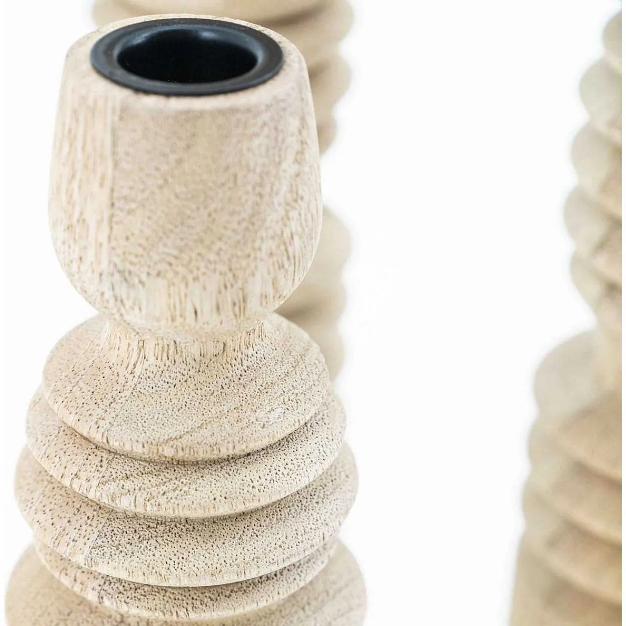 By-Boo Kerzenständer Totem Natur (3Er-Set)> Kerzenständer & -Halter