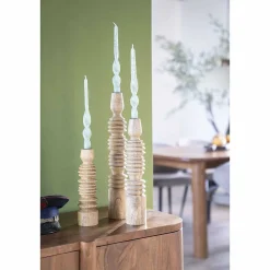 By-Boo Kerzenständer Totem Natur (3Er-Set)><noscript><img width=