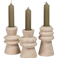 mutoni living Kerzenständer Troop Marmor Natur (3Er-Set)><noscript><img width=