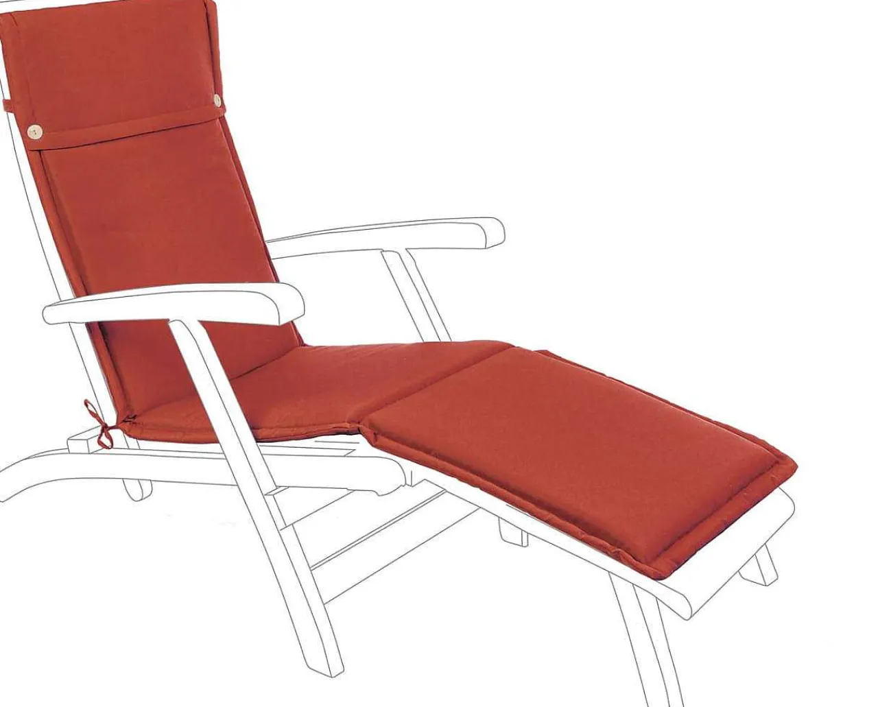 mutoni lifestyle Kissen Fur Liegestuhl Steamer Orangerot> Kissen Gartenmöbel