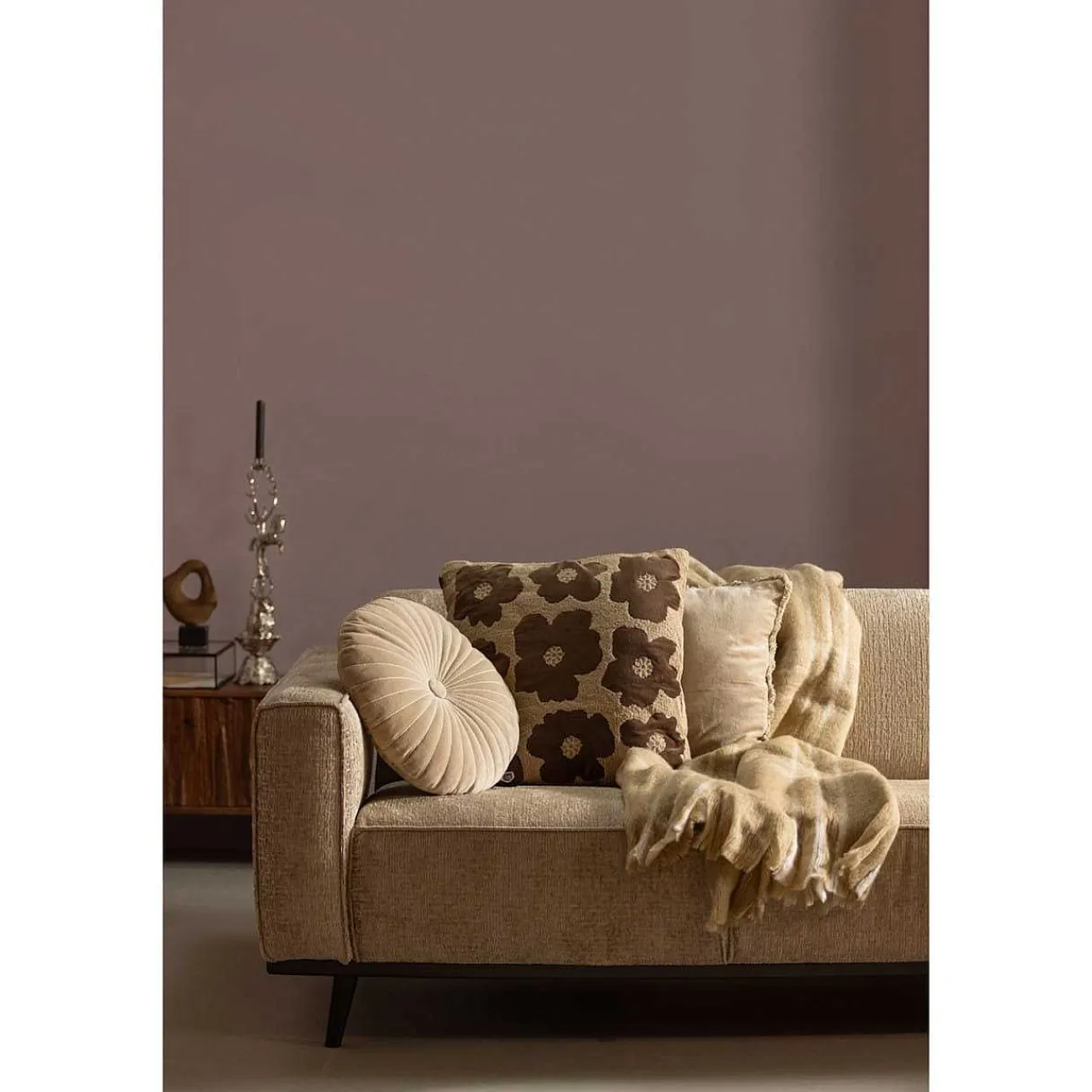 mutoni living Kissen Splendor Sand/Braun 50X50> Kissen