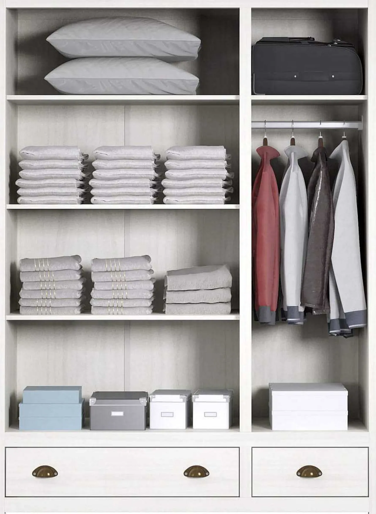 mutoni trend Kleiderschrank Kiefer Massiv 136X54X185> Kleiderschränke