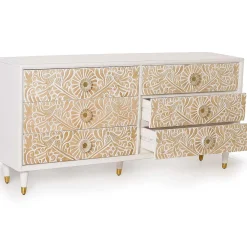 mutoni inspiration Kommode Antigua Mangoholz Weiss 170X80><noscript><img width=