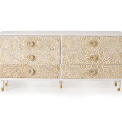 mutoni inspiration Kommode Antigua Mangoholz Weiss 170X80><noscript><img width=