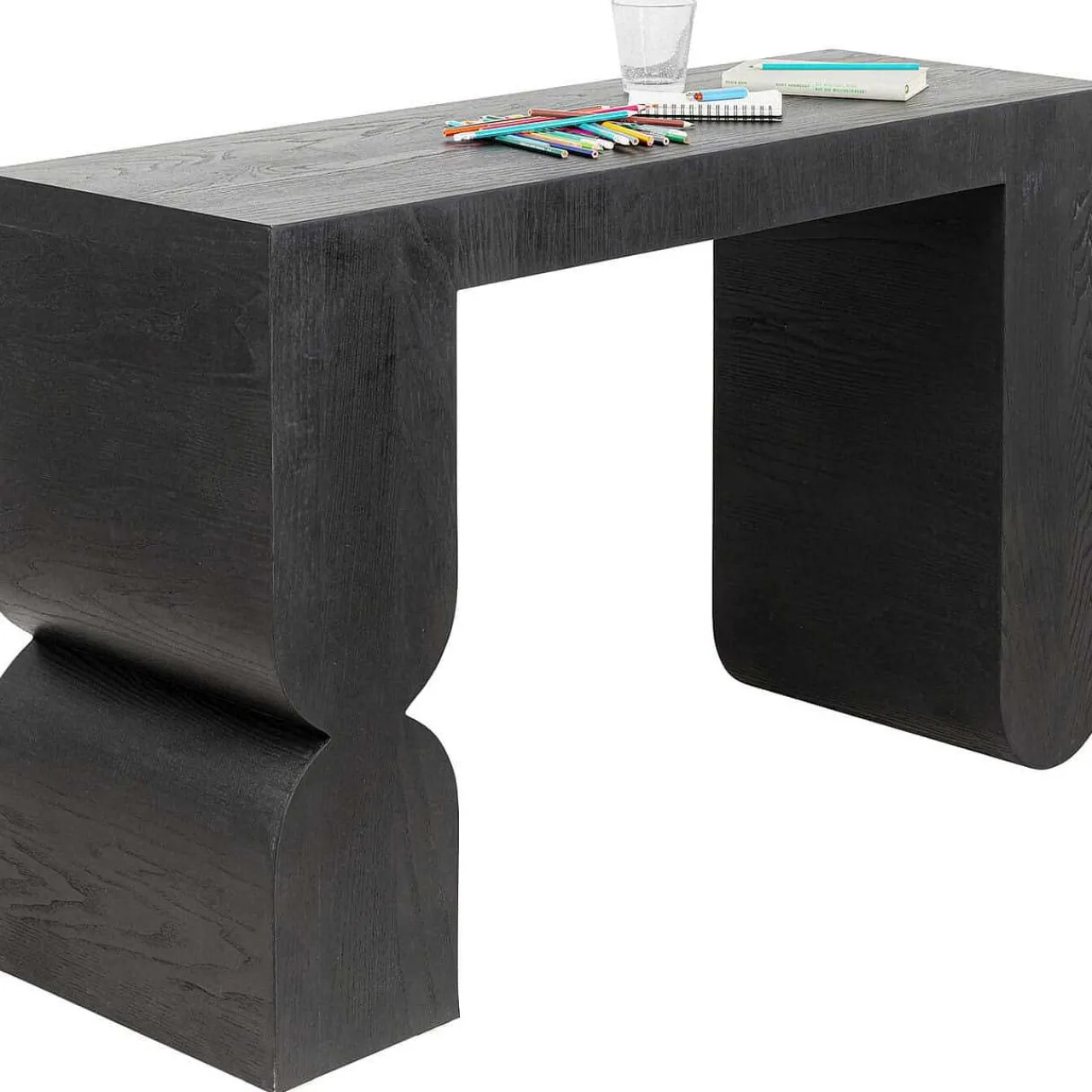 KARE Design Konsole Curve Schwarz 120X76> Konsolentische