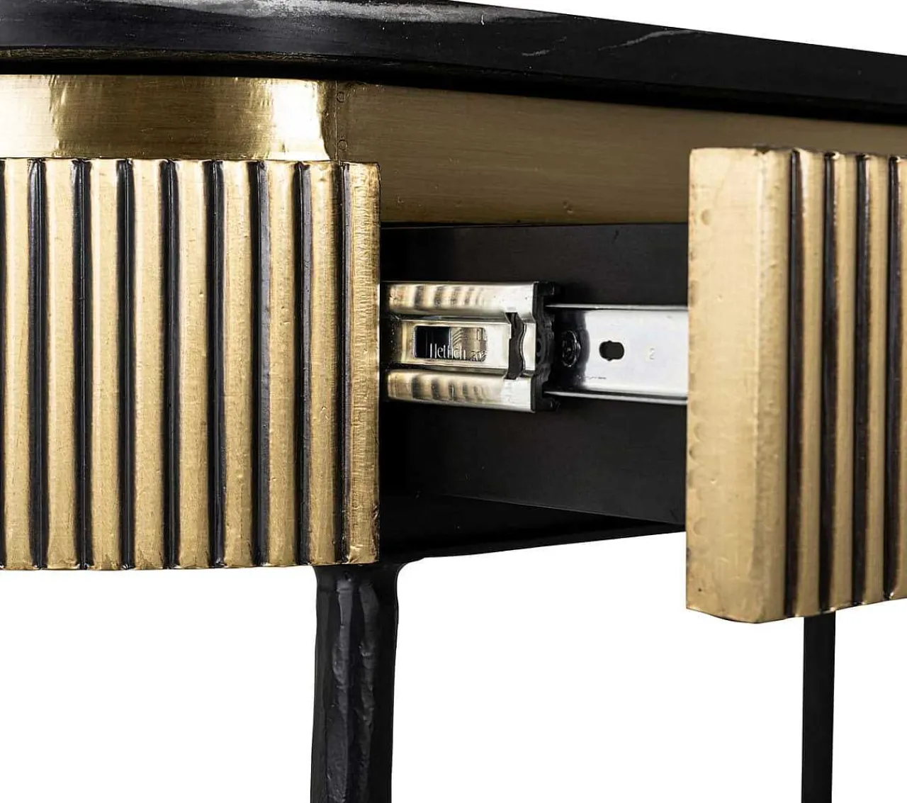 Richmond Interiors Konsolentisch Ironville Marmor Gold 100> Konsolentische