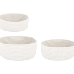mutoni lifestyle Korb Candor Niedrig Weiss (3Er-Set)> Boxen & Körbe