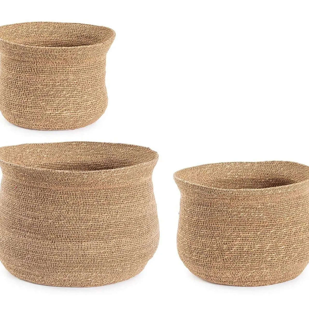 mutoni lifestyle Korb Felicia Rund Amphore Natur (3Er-Set)> Boxen & Körbe