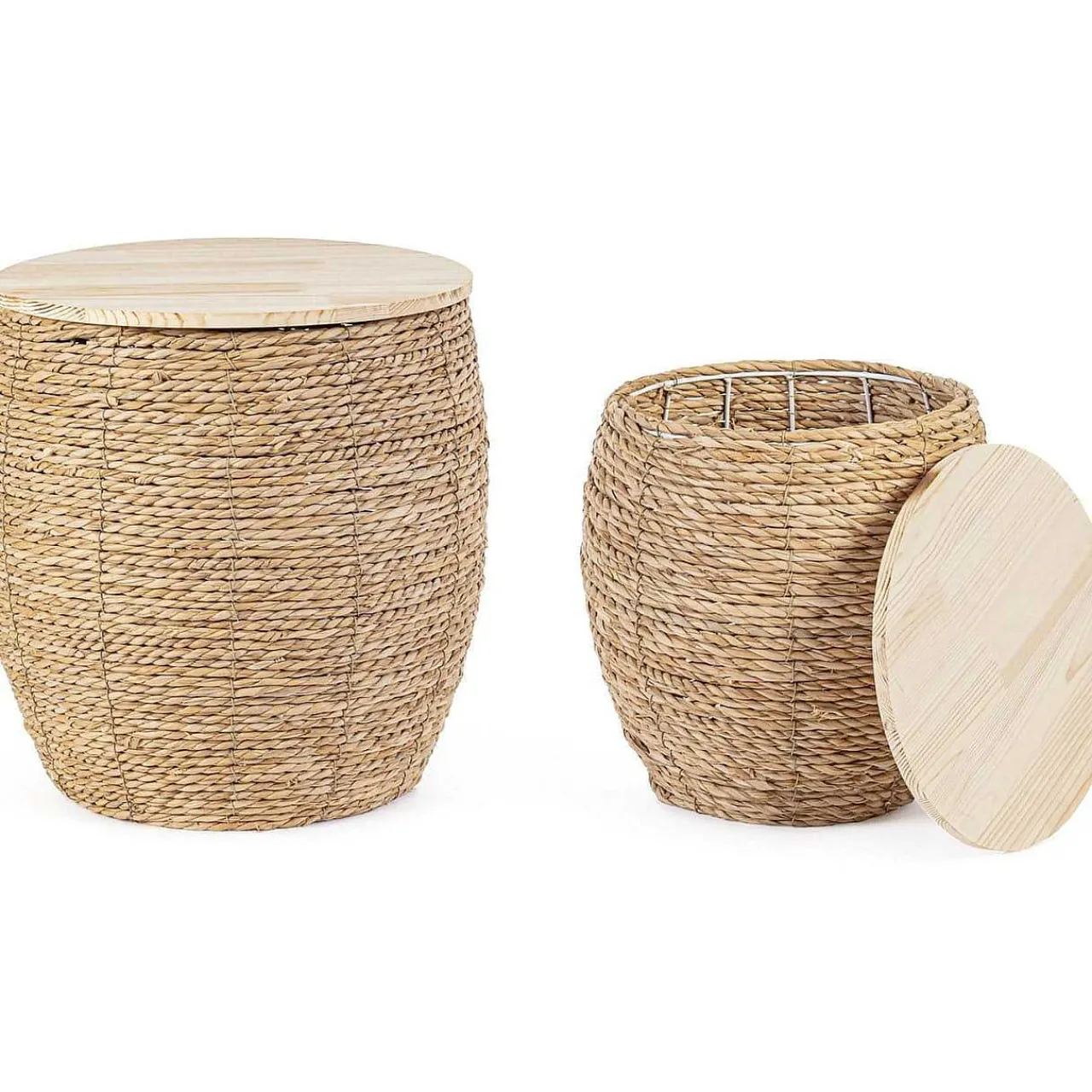 mutoni lifestyle Korb Shakir Natur Rund (2Er-Set)> Boxen & Körbe