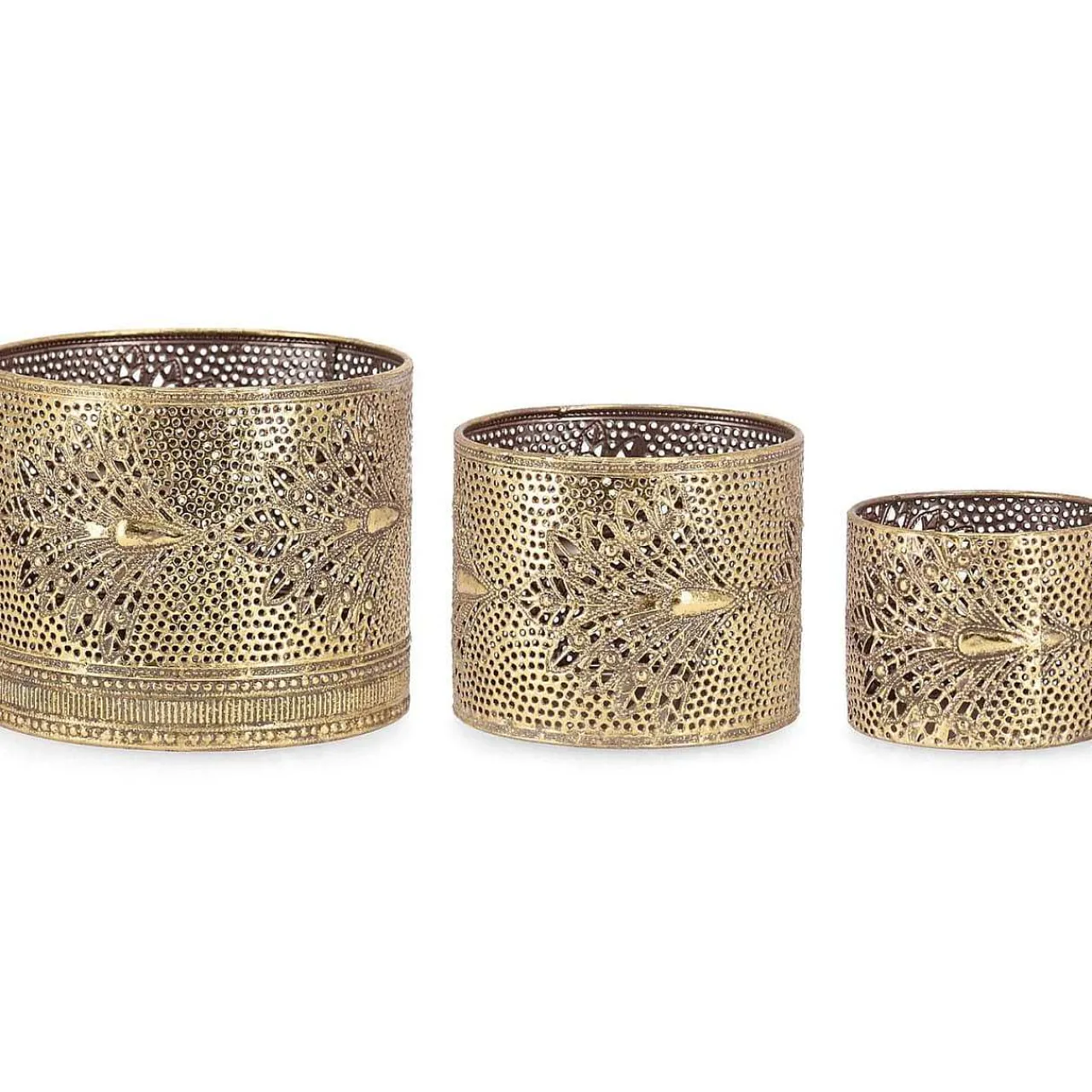 mutoni lifestyle Laterne Larjam Gold Rund (3Er-Set)> Laternen