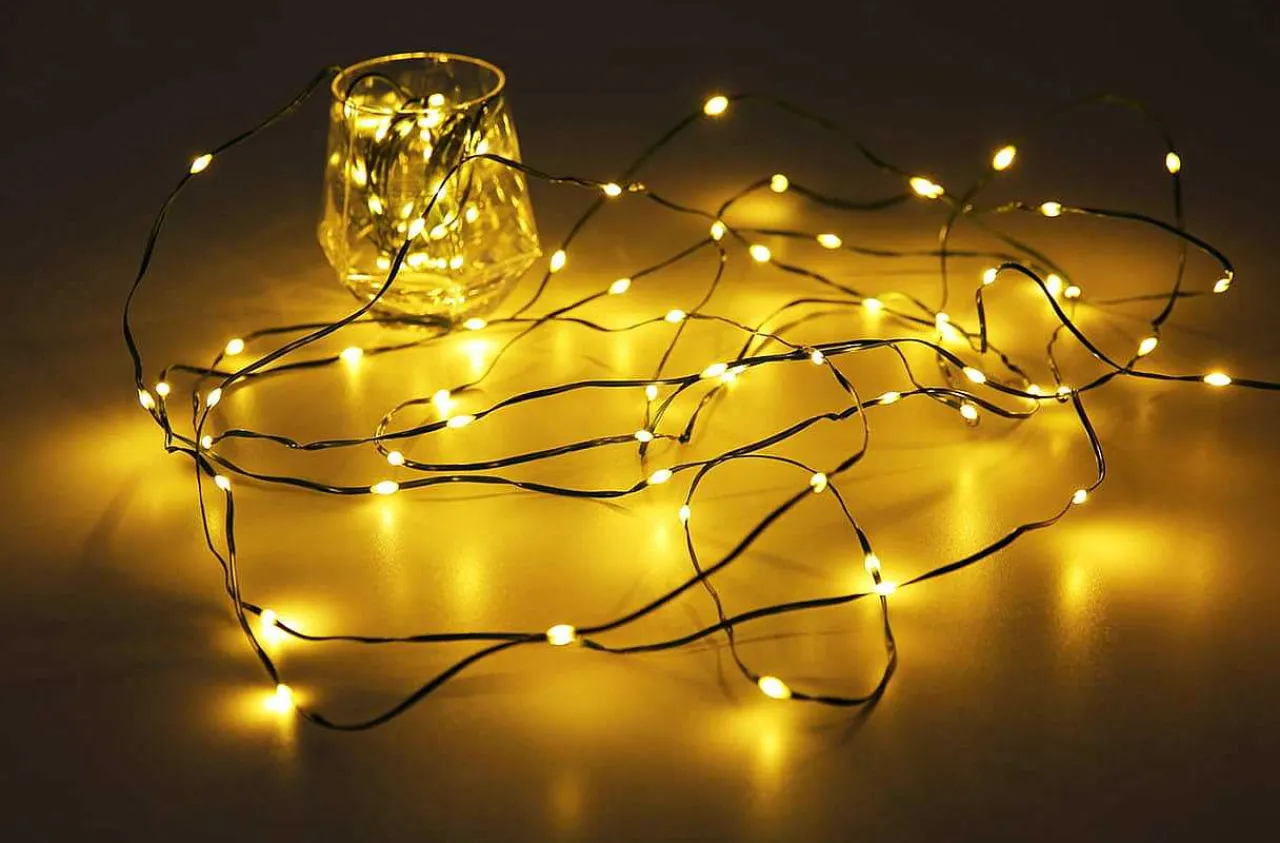 mutoni light Led-Lichterkette Kunststoff Dunkelgrun 100Xled> Led-Stripes Und Lichterketten