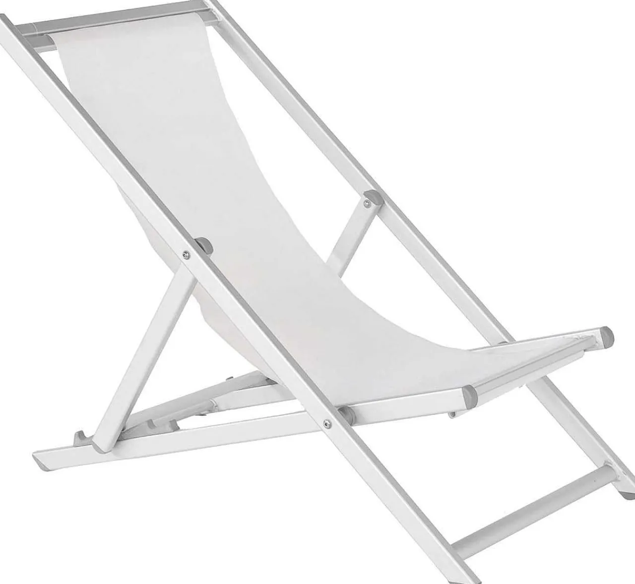 mutoni lifestyle Liegestuhl Beach Text Weiss> Gartenliegen