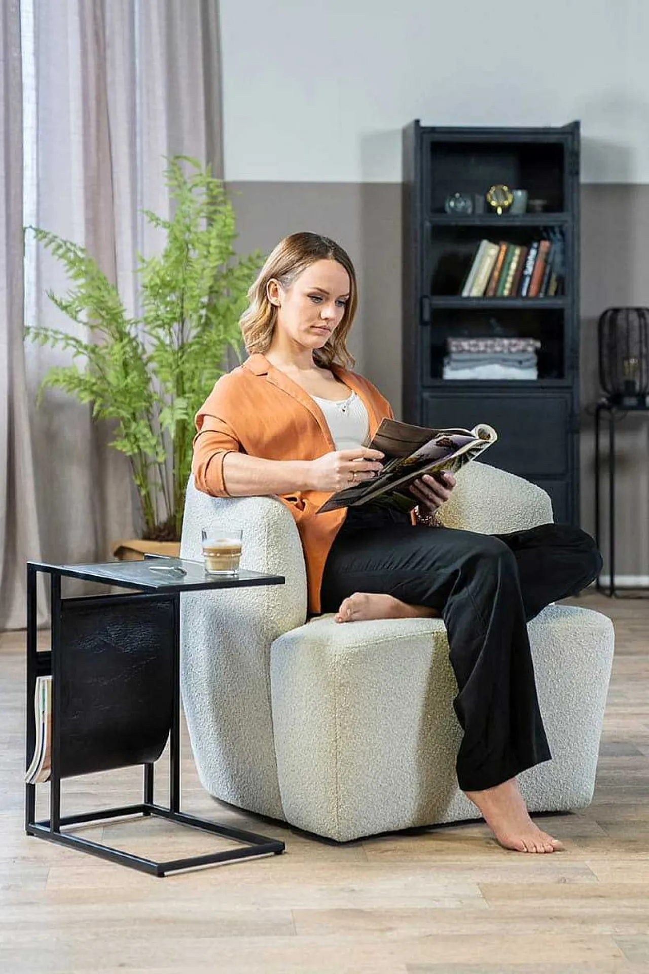 Eleonora Loungesessel Charlotte Copenhagen Ecru> Loungesessel