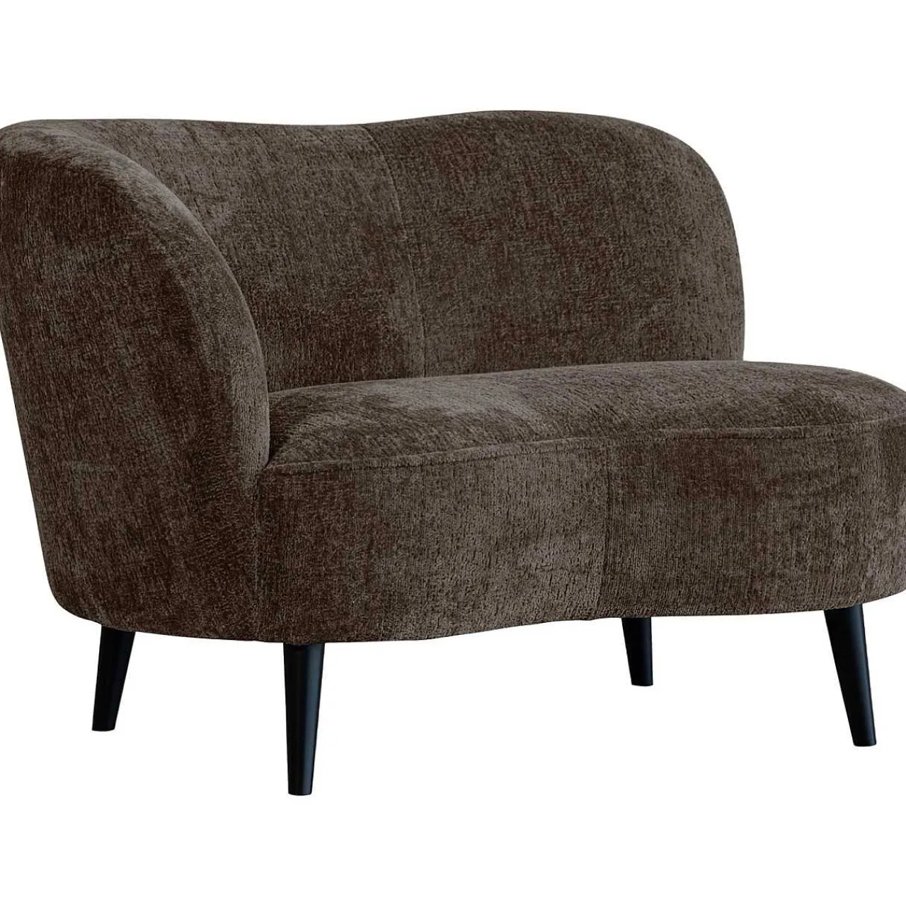 mutoni living Loungesessel Sara Links Chunky Velvet Graubraun> Loungesessel