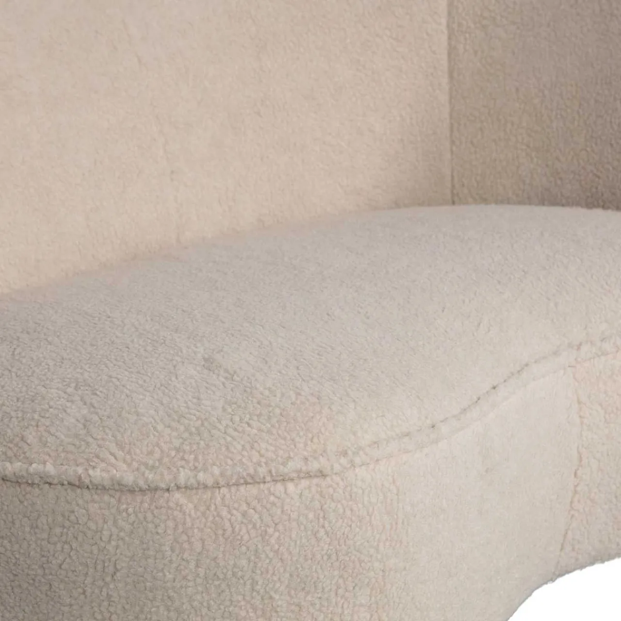 mutoni living Loungesessel Sara Rechts Teddy Offwhite> Loungesessel