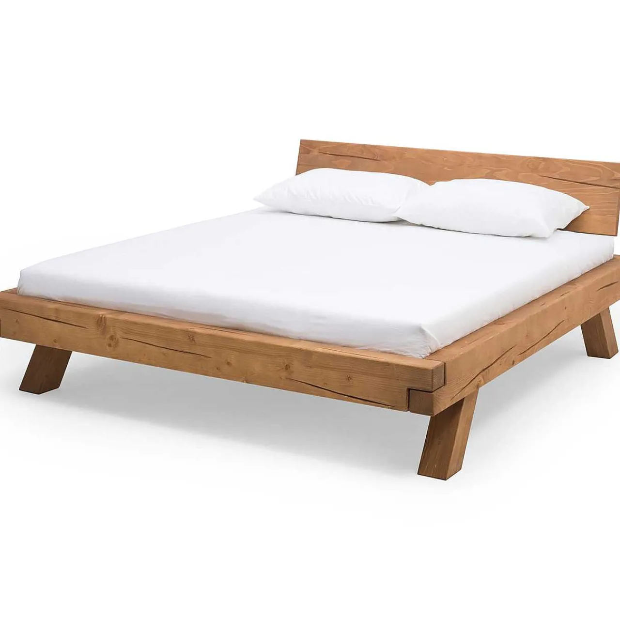 mutoni casual Massivholz Balkenbett Fichte Iii 160X200Cm> Betten