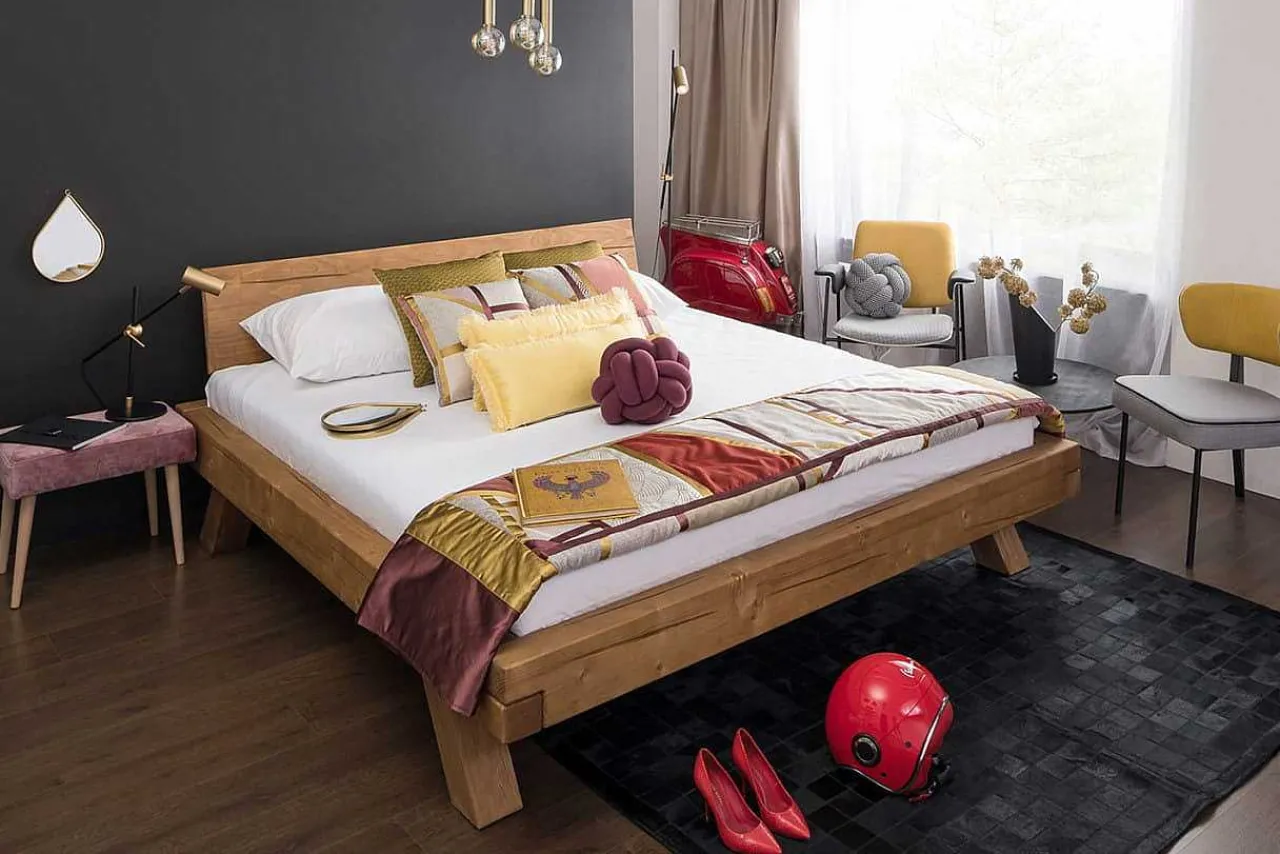 mutoni casual Massivholz Balkenbett Fichte Iii 160X200Cm> Betten