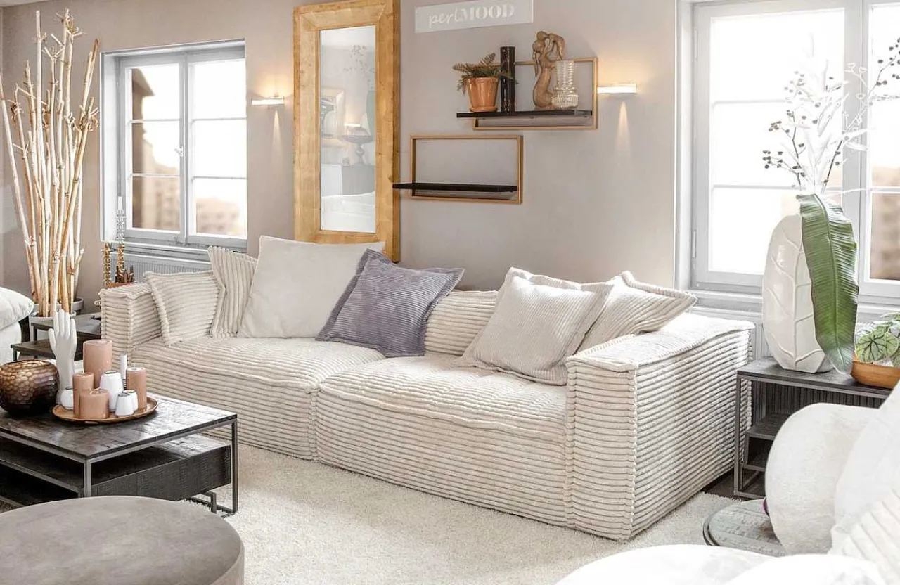 mutoni prime Megasofa Nebraska Weiss> Bigsofas