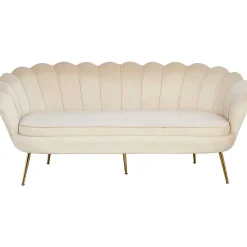 mutoni casual Muschelsofa Samt 3-Sitzer Beige> Stoffsofas