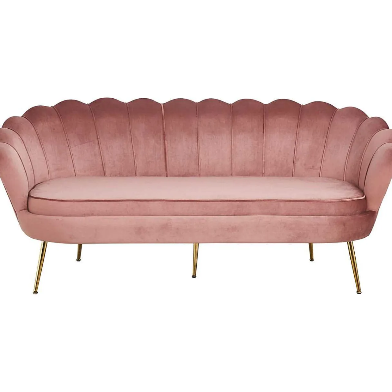 mutoni casual Muschelsofa 3-Sitzer Samt Rose> Stoffsofas