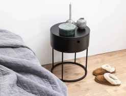 mutoni scandi Nachttisch Parinton Schwarz 40><noscript><img width=