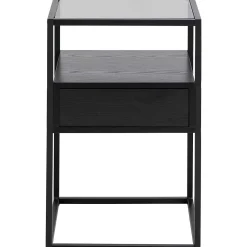 mutoni scandi Nachttisch Randall Glas Schwarz 40X35><noscript><img width=