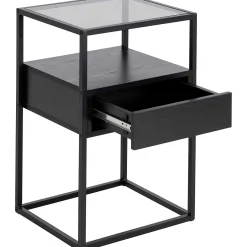 mutoni scandi Nachttisch Randall Glas Schwarz 40X35><noscript><img width=