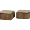 mutoni industrial Nachttisch Wave L/R Mango Sand (2Er-Set)> Schlafzimmer
