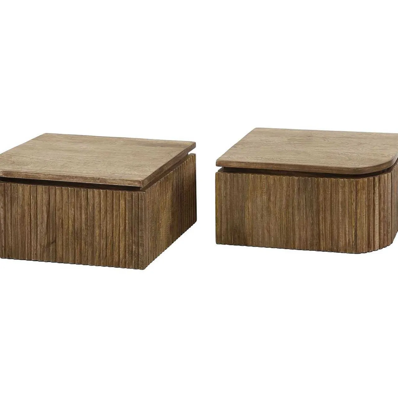 mutoni industrial Nachttisch Wave L/R Mango Sand (2Er-Set)> Schlafzimmer