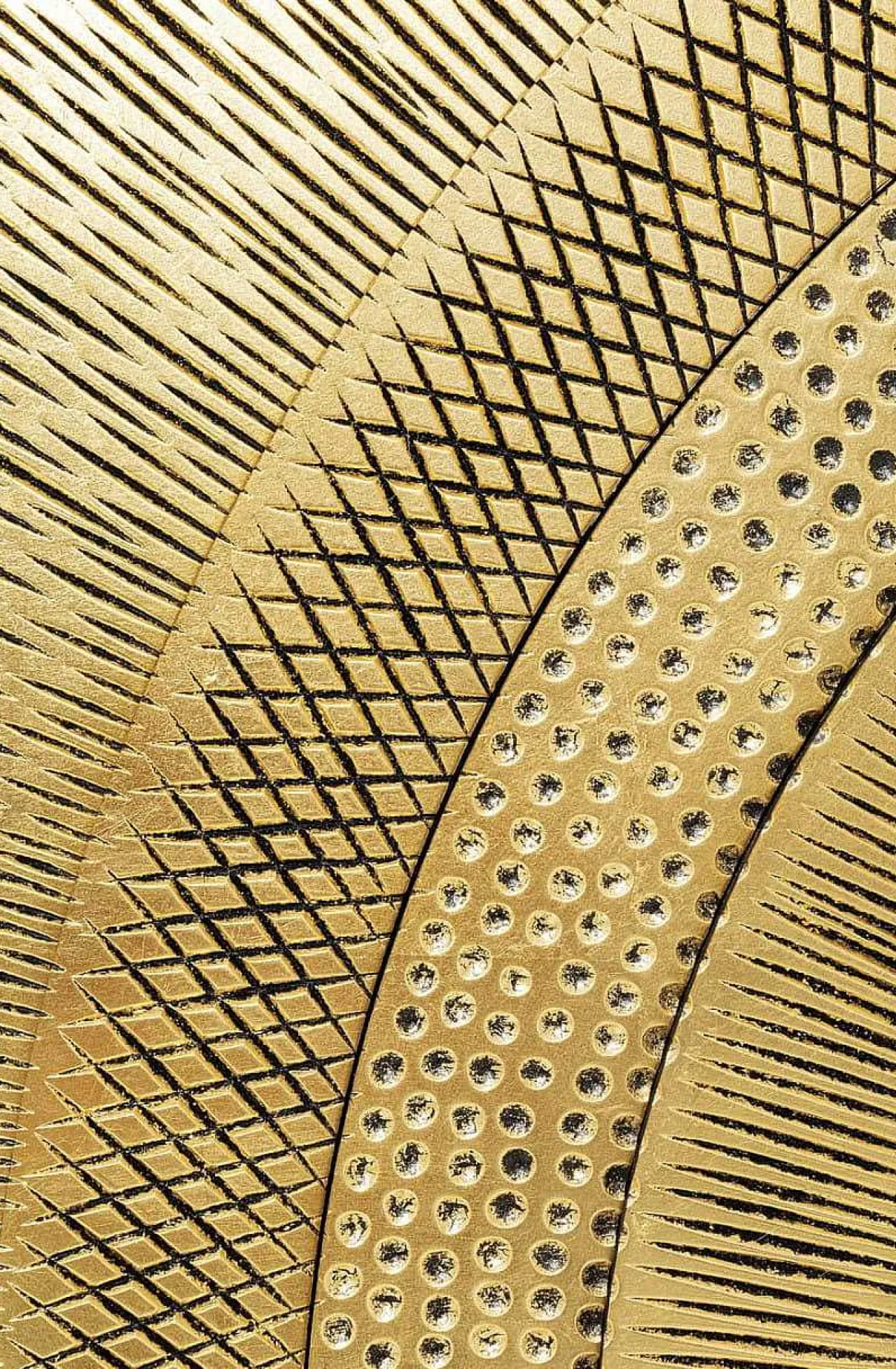 KARE Design Objektbild Art Circle Gold 120X120> Ölbilder