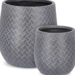 mutoni lifestyle Pflanzentopf Rhom Anthrazit (2Er-Set)><noscript><img width=