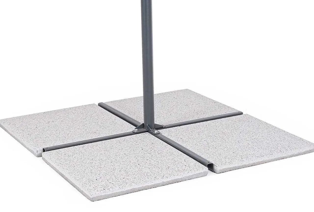 mutoni lifestyle Platten Zu Schirmständer 50X50 Zement Mix Weiss (4Er-Set)> Schirmständer