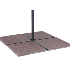 mutoni lifestyle Platten Zu Schirmständer 50X50 Zement Iroko (4Er-Set)> Schirmständer