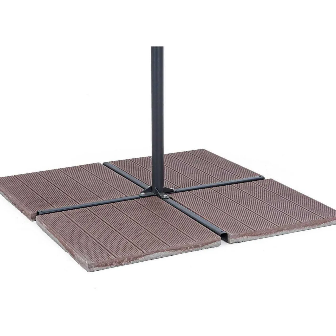 mutoni lifestyle Platten Zu Schirmständer 50X50 Zement Iroko (4Er-Set)> Schirmständer
