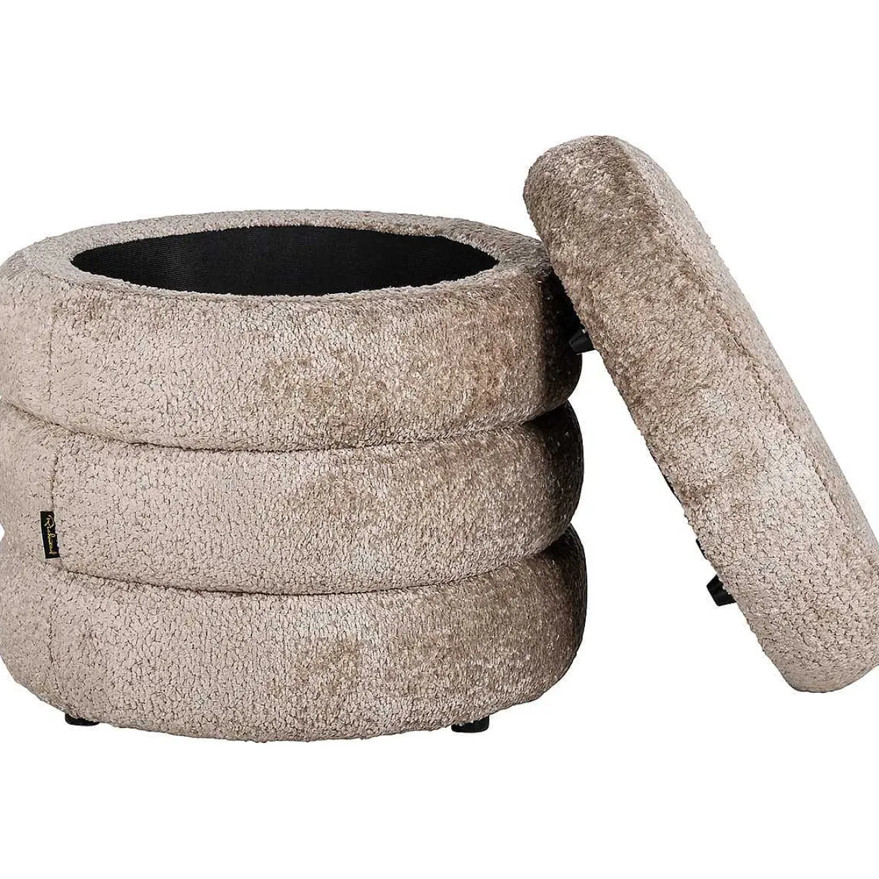 Richmond Interiors Pouf Adele Nature Rund 50> Hocker