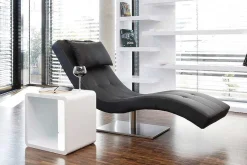 mutoni casual Relaxliege Kunstleder Schwarz 170><noscript><img width=