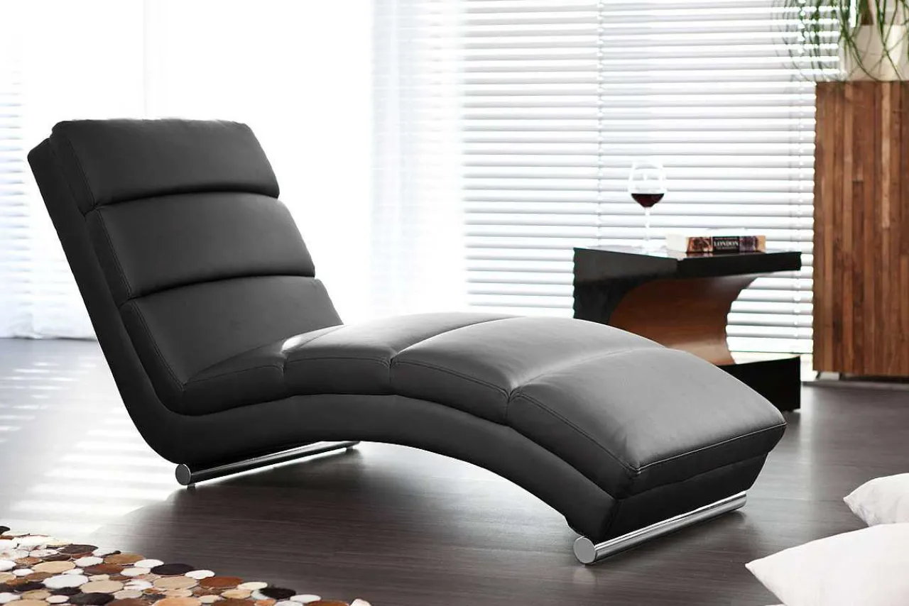 mutoni casual Relaxliege Kunstleder Schwarz> Relaxliegen