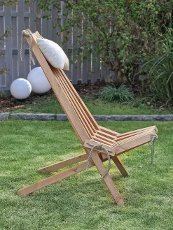 mutoni pleasure Relaxsessel Falun Kiefer Natur Beige> Gartensessel