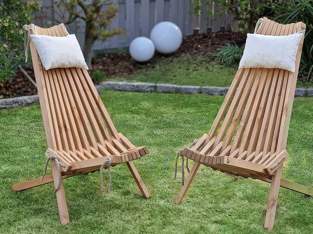 mutoni pleasure Relaxsessel Falun Kiefer Natur Beige> Gartensessel