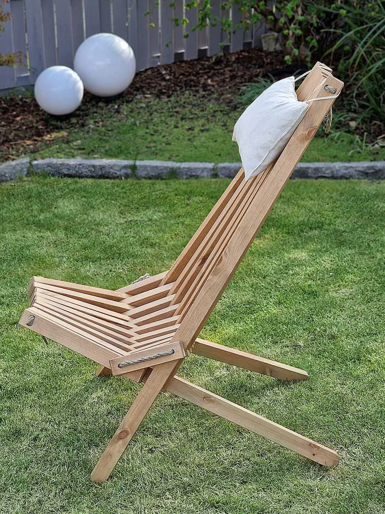 mutoni pleasure Relaxsessel Falun Kiefer Natur Beige> Gartensessel