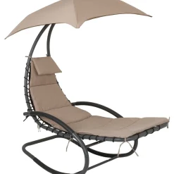 mutoni pleasure Schaukelliege Keros Cremebraun> Gartenliegen