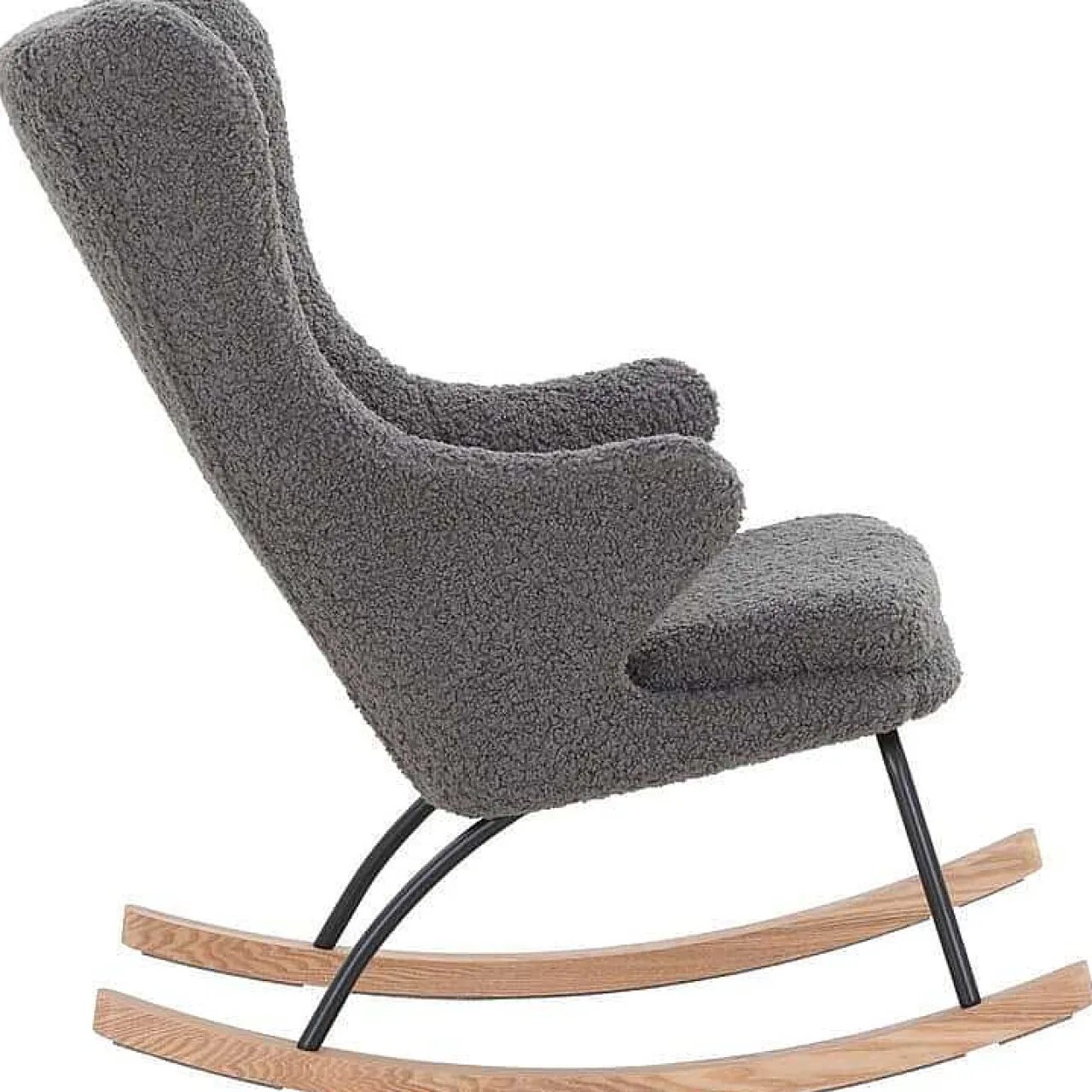 mutoni casual Schaukelstuhl Teddyfell Grau> Relaxsessel
